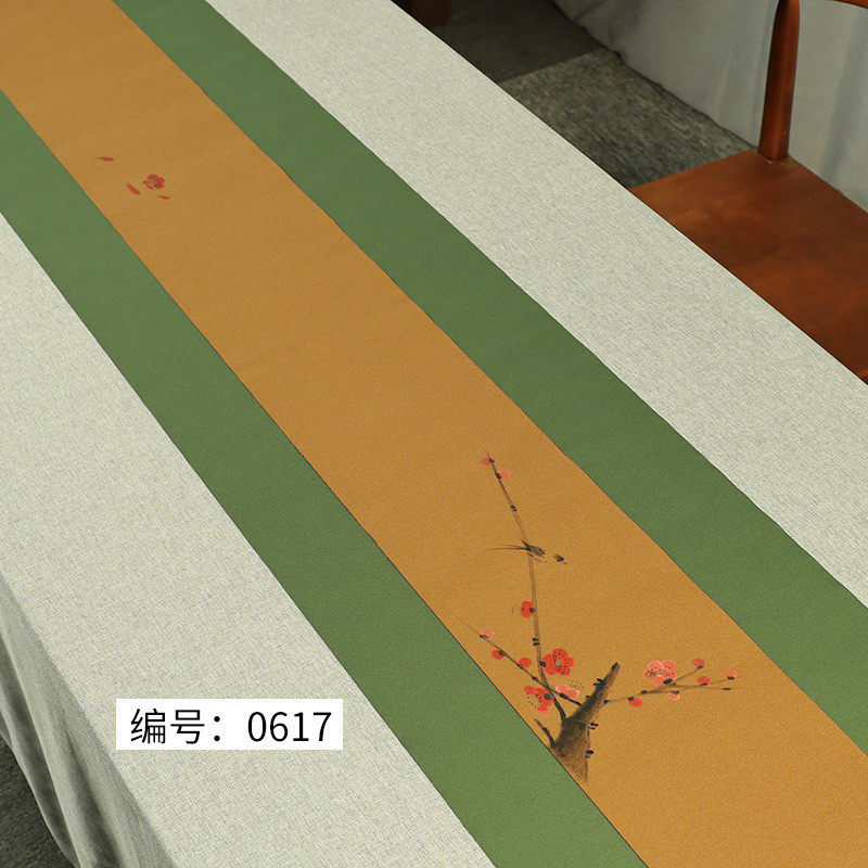 茶席防水桌旗中式席长条茶垫布茶道配件中国风绘画手绘布,淘宝优惠券,粉丝福利购,淘宝优惠卷