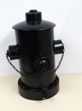 厂家直销复古做旧铁艺大号垃圾桶筒家用脚踏式工业风创意消防栓