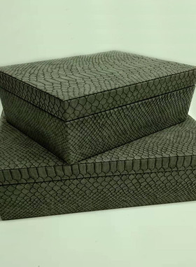 热销工厂直销新中式简约摆件酒店样板房衣帽间家居珠宝首饰皮质收