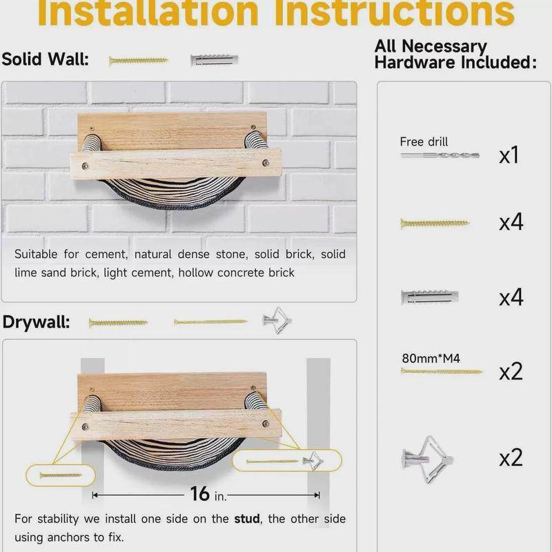 墙壁实木壁挂式猫窝阳台窗边晒太阳创意悬挂式猫吊床空中猫爬架,淘宝优惠券,粉丝福利购,淘宝优惠卷