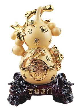 葫芦摆件青玉色福到平安摆件家居摆件酒柜玄关办公室乔迁招财客厅