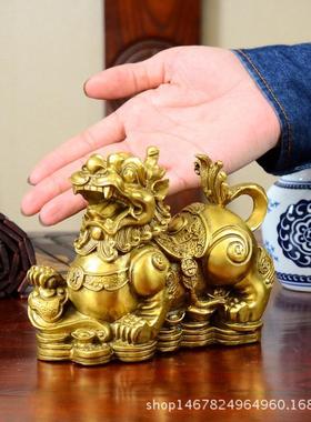 批发铜器黄铜礼品一对家居装饰品摆设饰品家居貔貅不含税