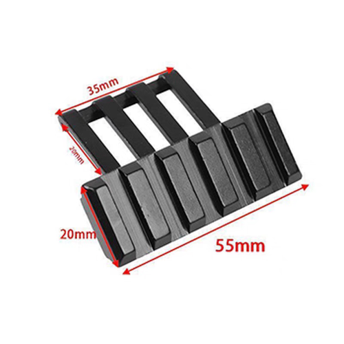 金属45度侧导轨m4战术ar斜轨夹单边双侧双边20mm通用导轨配件底座 - 图2