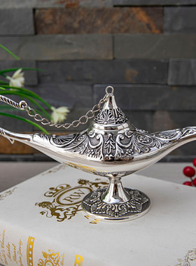 锌合金欧式创意复古客厅装饰摆件神灯金属工艺品礼品家居阿拉丁