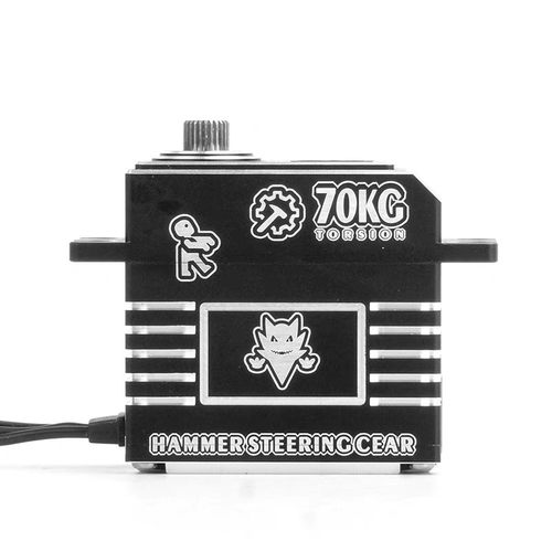 HT 9350F 磁感应锤子舵机 高压无刷50kg IPX8级防水 钢齿堵转保护 - 图0