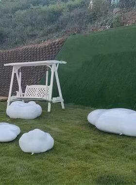 厂家石雕玻璃钢雕塑打卡卡通网红大型拍照摆件园林景观装饰品