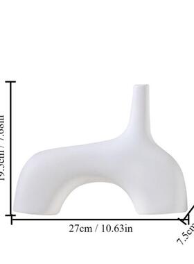 陶瓷花瓶侘寂摆设品家居装饰饰品ins高级感插花花器中古风摆件风