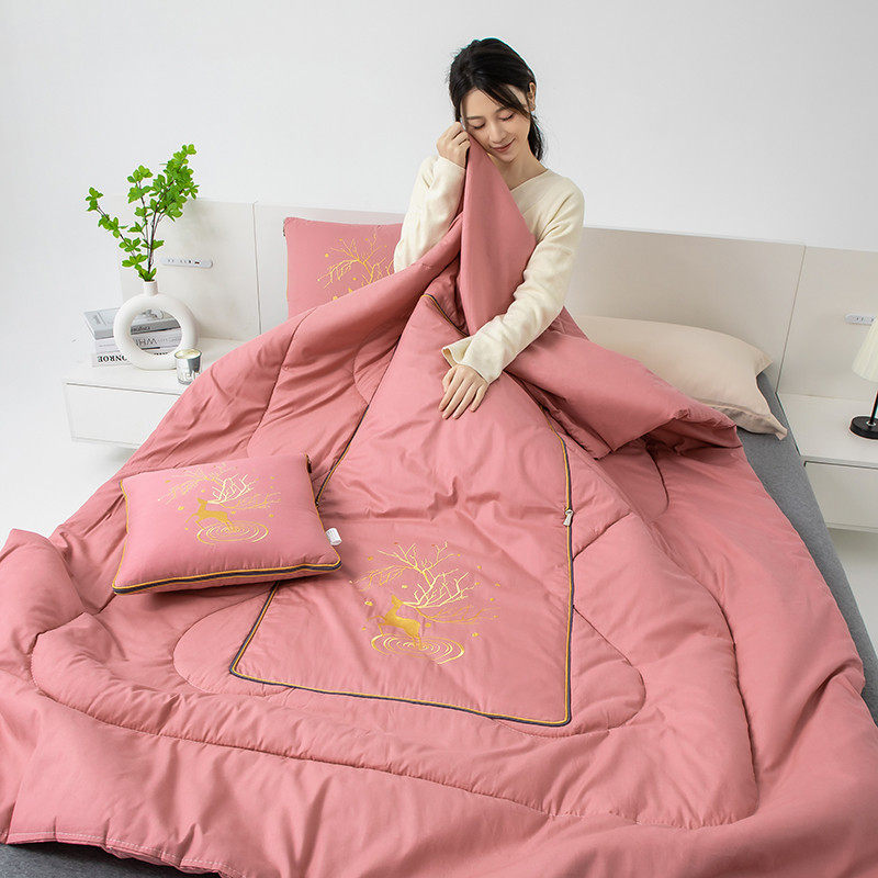 全棉纯棉加大号1.8米宽抱枕被子靠垫多功能二一办公车载午休枕,淘宝优惠券,粉丝福利购,淘宝优惠卷