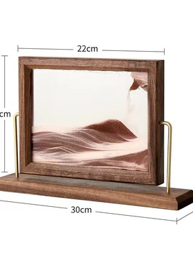 木制酒柜玄关家用电视柜装饰品简约现代实木边框流沙画