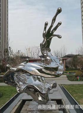 厂家户外大型不锈钢廊架凉亭雕塑金属钢结构异形长廊园林景观