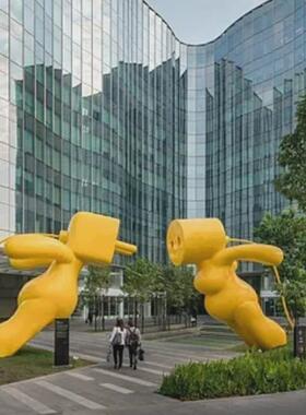 不锈钢雕塑户外网红创意园林广场抽象地标性建筑镜面大型动物摆件