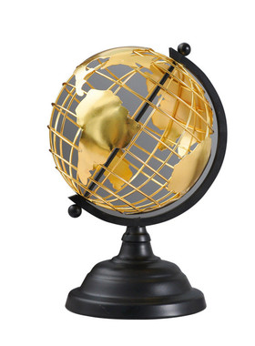 北欧家居饰品工艺品创意铁线地球仪铁制摆件拍摄道具