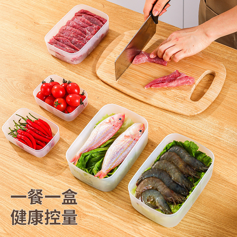 可微波家用糙米粗粮米饭分装便当盒减脂餐定量水果蔬菜冰箱保鲜盒 - 图2