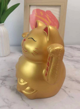 招财猫摆件客厅玄关酒柜电视柜前台装饰家居摆件树脂工艺品