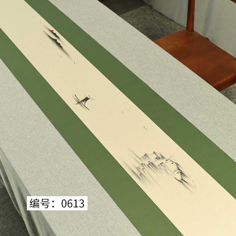 茶席防水桌旗中式席长条茶垫布茶道配件中国风绘画手绘布,淘宝优惠券,粉丝福利购,淘宝优惠卷