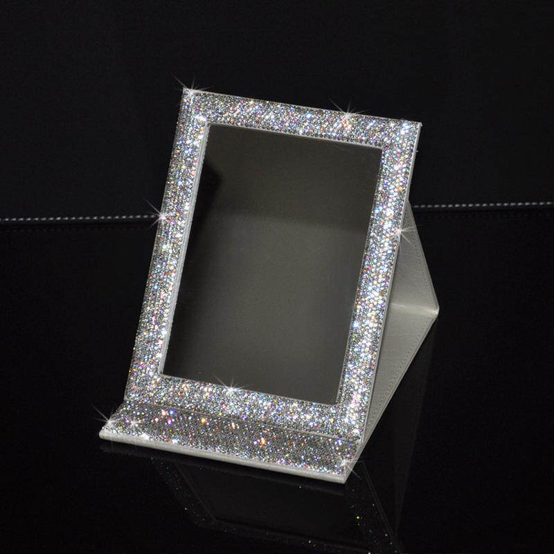 创意镶钻化妆镜折叠镜子 贴钻公主镜梳妆镜 欧式桌面台式大号美妆,淘宝优惠券,粉丝福利购,淘宝优惠卷