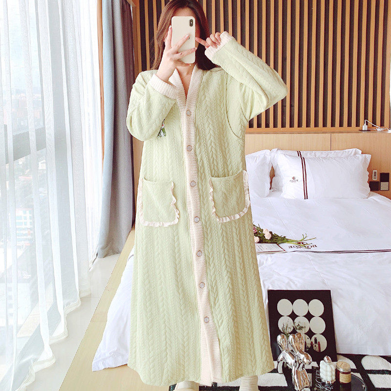 空气棉哺乳睡裙带胸垫秋冬季孕妇睡衣产后月子服春款加待产裙,淘宝优惠券,粉丝福利购,淘宝优惠卷