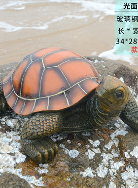 海龟乌龟海洋动物玻璃钢雕塑酒店海洋主题水景装饰品树脂摆件