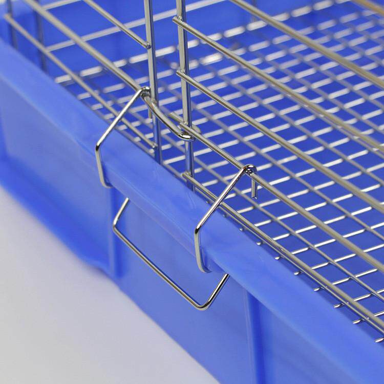 工厂直营中号兔笼镀铬兔笼荷兰猪笼子豚鼠笼子不锈钢蓝盆中号兔笼,淘宝优惠券,粉丝福利购,淘宝优惠卷