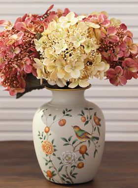 新中式客厅欧式美式简约陶瓷花瓶玄关餐桌茶几装饰花瓶工艺摆件