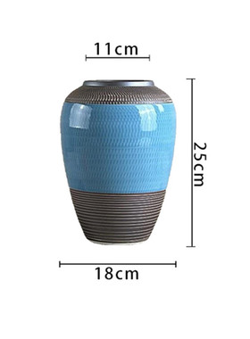 新中式禅意陶瓷小花瓶现代简约台面干花插摆件茶室客厅酒柜装饰品