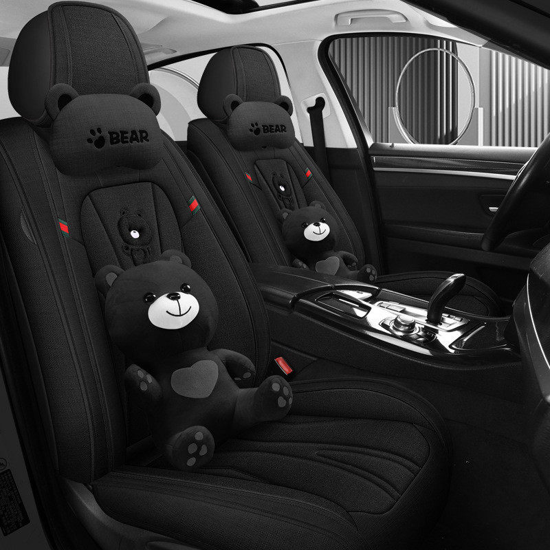 汽车坐垫亚麻全包围座套四季通用座垫新款专用棉麻透气布艺座椅套,淘宝优惠券,粉丝福利购,淘宝优惠卷