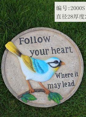 户外花园装饰垫脚石创意发光踏步石石板庭院铺路汀步石草坪垫脚石