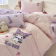 Cream ins style towel embroidered bed four-piece set cotton bed pure cotton children's quilt cover bed three-piece set bed 4