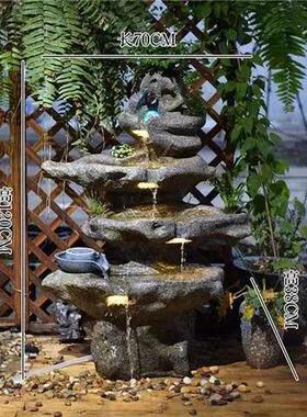 假山流水摆件仿真太湖石头中式庭院落地造景装饰室外阳台景观花园