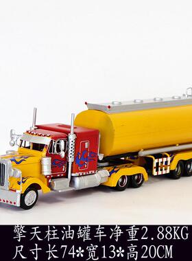 酷欧复古擎天柱金属铁艺手工卡车模型餐纸巾盒客厅摆件家居装饰品