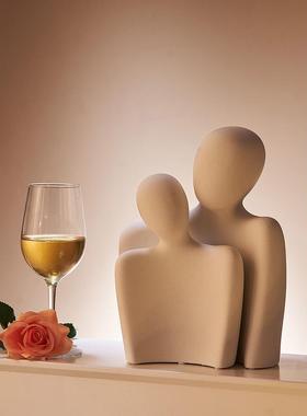 1vpr现代抽象装意式极简摆件酒柜客厅玄关卧室电视柜轻奢家居艺术