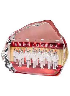 热销制作毕业季水晶摆台照片集体照同学聚会冰山光荣退休教师节纪