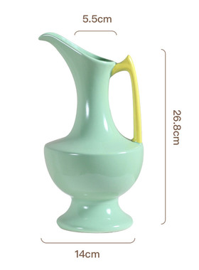 法式陶瓷花瓶高级感中古侘寂ins风高颜花器磨砂值插花瓶