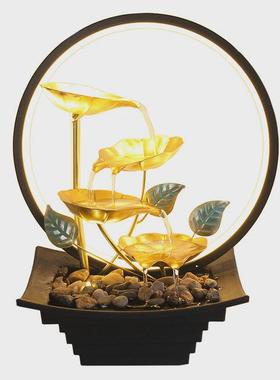 跨境直播小型流水桌面铁艺灯圈款摆件家居玄关客厅店铺装饰品送礼