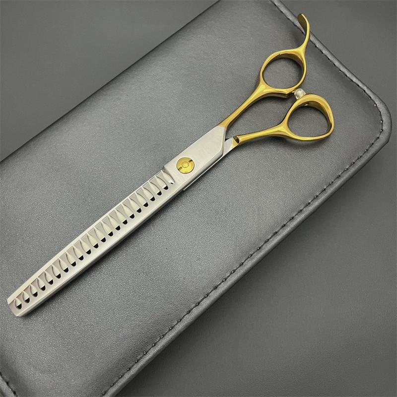 440c宠物美容剪刀平剪剪毛剪刀ka-7寸半金色高档宠物剪刀制造 - 图2