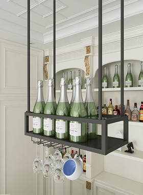 m204简约吊红酒杯架倒挂家用红酒架现代酒吧台酒架轻奢葡萄酒悬挂