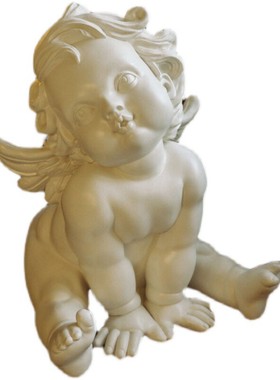 q683都多爱家胖天使可爱美式复古树脂客厅落地大型雕塑摆件卧室