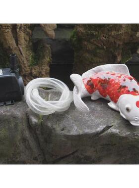 70yf陶瓷假山吸水石配件流水大号睡鲤鱼山水盆景配件多肉水族造景