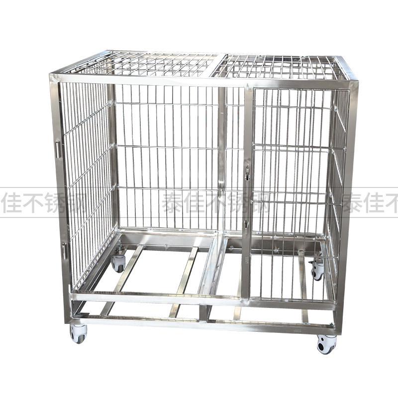 可定狗笼子不锈钢方管钢丝宠物笼金毛萨摩耶犬笼猫笼金刚狗笼 - 图0