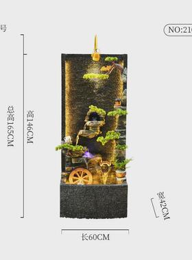 w~大型水幕墙流水喷泉摆件客厅装流水屏风庭院循环水系景观办公室