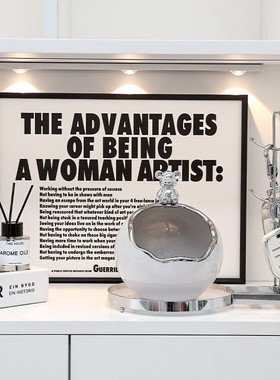 暴力熊钥匙收纳玄关摆件入户门口鞋柜客厅家居装饰品乔迁新居礼物