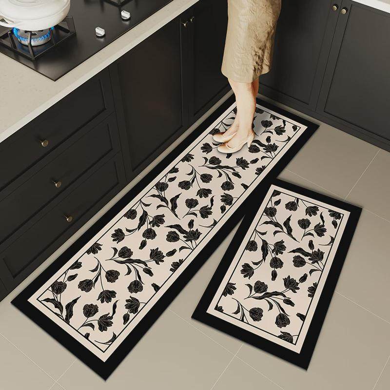 法式高级感厨房地垫防滑防油可擦免洗耐脏脚垫浴室卫生间门口地毯,淘宝优惠券,粉丝福利购,淘宝优惠卷