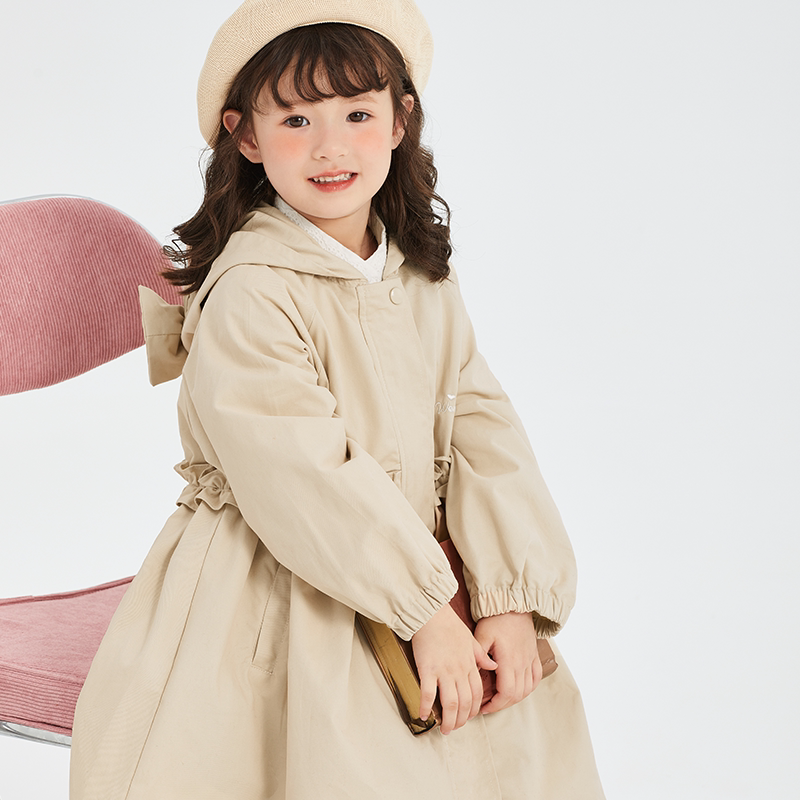 风衣春秋款幼童纯棉春季英伦风春装女宝宝中长款,淘宝优惠券,粉丝福利购,淘宝优惠卷