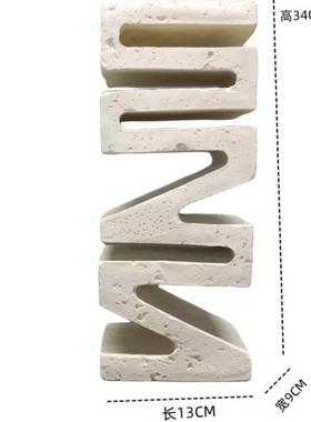 几何工艺品设计师摆件客厅卧室别墅软装字母酒店装饰简约书档摆件