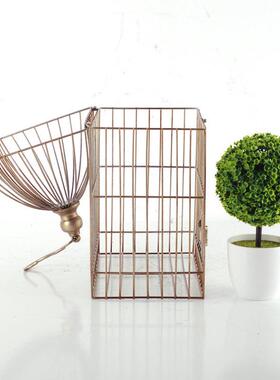 欧式复古铁艺壁挂鸟笼 地中海家居装饰品 办公客厅婚庆摆件道具