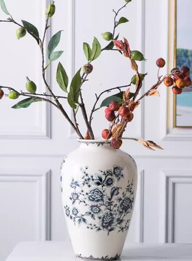 陶瓷花瓶客厅欧插花复古风客厅新中式美式轻奢家居大摆件