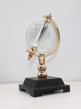 热销创意金属地球仪摆件样板房售楼处桌面书柜书架金属工艺品软装