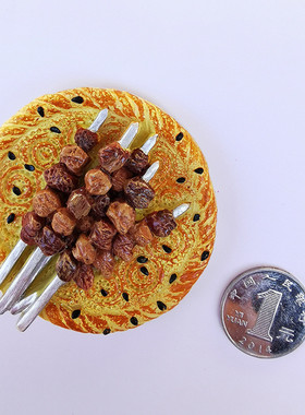 创意3D立体仿真烧烤食玩冰箱贴美食磁贴文创ins装饰贴磁力吸铁石