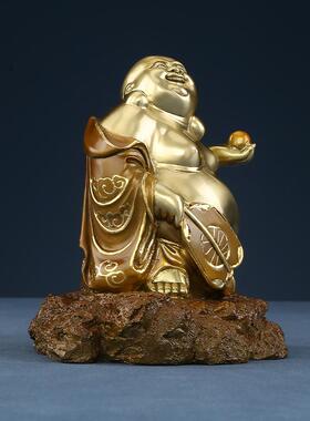 铜欣祥《福满布袋尊》铜像摆件布袋佛家居装饰品客厅工艺品摆件