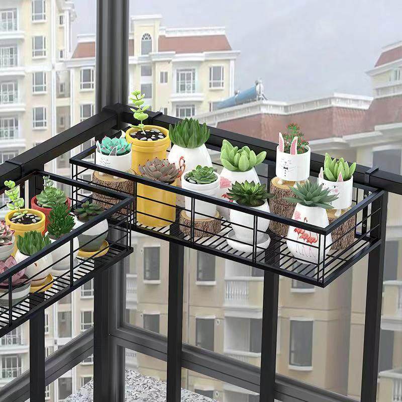 阳台花架悬挂式铁艺护栏花盆挂架多肉栏杆花架子室内窗台置瑞之银,淘宝优惠券,粉丝福利购,淘宝优惠卷